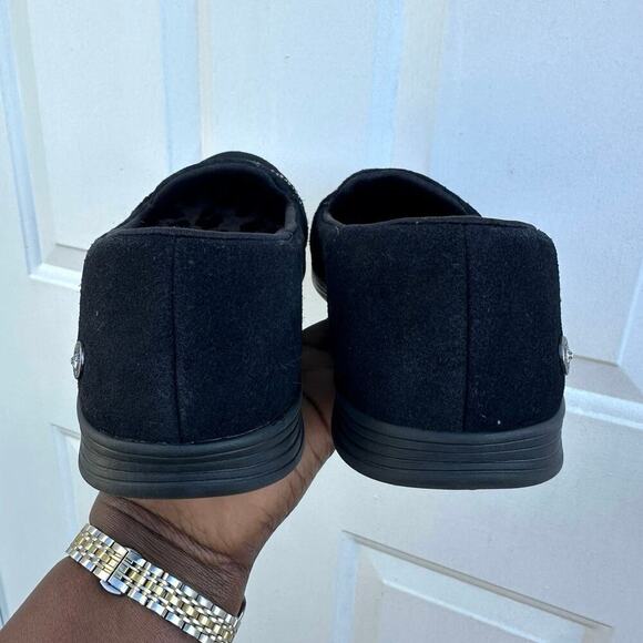 Skechers Women’s Leather Stud Embellished Loafers‎ Size 9 Black - Picture 9 of 17